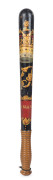 Tasmanian Police truncheon, blackwood with hand-painted Queen Victoria cipher, 19th century, 44cm long