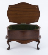 A bombe shaped jewellery casket with cabriole legs, Tasmanian blackwood, circa 1920, 18cm high, 28cm wide, 19cm deep - 2