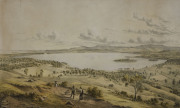 EUGENE VON GUERARD (1811-1901), Lake Illawarra New South Wales, colour lithograph, signed in plate lower left, title and blind embossed seal lower centre margin, ​34 x 55cm