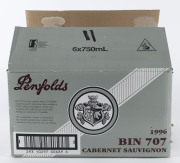 PENFOLDS 1998 vintage Bin 707 cabernet sauvignon, 750ml (6 bottles) - 2