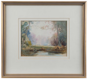 WILLIAM DELAFIELD COOK SNR. (1861-1931), river and farm scene in landscape, gouache and watercolour, signed lower left "Del. Cook", ​20 x 26cm - 2