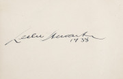 MISCELLANY OF SIGNATURES: collected between 1938-40 in small autograph book noting actor Leslie Howard, actress Nina Golovina, opera singer John Brownlee, Danish ballet dancer & film art director Paul Petroff, tennis player Don Budge, English Test cricket - 3