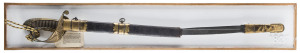 British Naval Officer's sword, 1827 pattern with remains of scabbard, good early example, circa 1830, ​94cm long