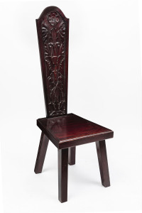 An Australian Arts and Crafts spinners chair, jarrah and eucalypt, circa 1900