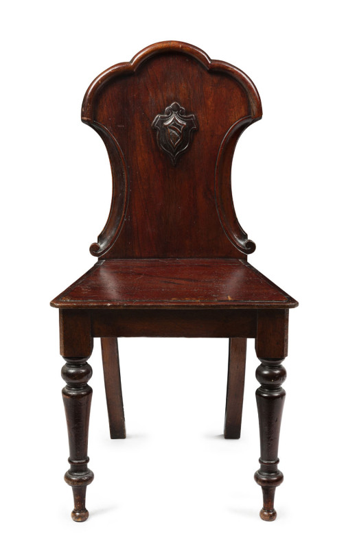 An Australian cedar hall chair, circa 1880