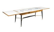 ROBERT ROSH designed nine piece extension dining setting, circa 1960, manufactured by Kurt Loewinger (Melbourne), the table 76cm high, 191cm wide (extends to 314cm), 86cm deep - 2