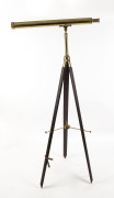 CHARLES LINCOLN English brass telescope on mahogany stand, circa 1800, 174cm high