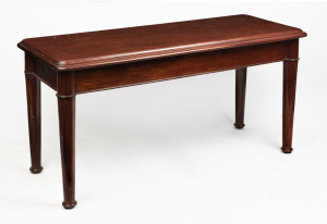 A Colonial Australian campaign table, red cedar with screw in legs, mid 19th century, 74cm high, 150cm wide, 60cm deep