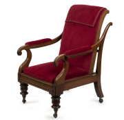 A Colonial adjustable armchair, Tasmanian blackwood, circa 1835, 63cm across the arms - 2