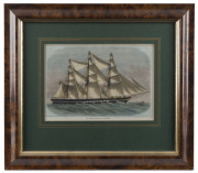 Four assorted framed antique coloured engravings of ships, 19th century, ​the largest 62 x 81cm overall - 2