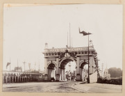 Circa 1901 Duke of Cornwall and York photo album with 12 albumen prints showing Melbourne Swanston Street commemorative archways, ​image size 15 x 20cm - 3