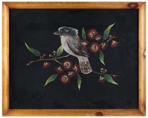 Folk Art kookaburra painting, circa 1920s, ​45 x 58cm