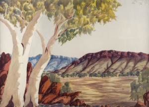 ARNULF EBATARINJA (1931 - ), desert landscape, watercolour, signed lower centre "Arnulf Ebatarinja", ​52 x 73cm