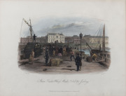 SAMUEL THOMAS GILL (1818-1880), I.) Approach To Melbourne From Abattoir, II.) Steam Packet Wharf, Mack's Hotel, &c Geelong, III.) Hobson's Bay, &c From Signal Station, hand-coloured engravings, 18 x 23cm - 3