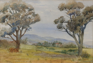 Four Australian school watercolours, early to mid 20th century, ​the largest 20 x 28cm