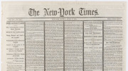 NEW YORK TIMES - CIVIL WAR ERA - Lee Surrenders, Lincoln Assassination & Death of John Wilkes Booth: 1865 editions comprising (Apr.10) headed "Hang Out Your Banners" and "Union, Victory! Peace! - Surrender of General Lee and His Whole Army" with transcrip