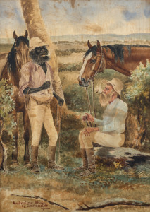 CHARLES WOOD READETT, (Australian, 1844 - 1917), "Australian Study" watercolour, titled, signed and dated "1900" lower left, 53 x 36.5cm (image).