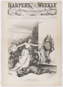 HARPER'S WEEKLY: 1857-1884 selection comprising including 1857 (first year of publication) Apr.4 issue (No.14); also 1858 (2); then American Civil War era issues 1861, 1862 (4), 1863 (3), 1864 (4), 1865 (2); also single issues for 1868, 1871, 1873, 1874