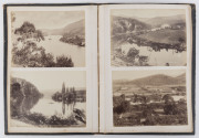 TASMANIA and NEW ZEALAND photo album with 66 albumen photo prints, sheet size predominantly 17 x 24cm; photographic views by John Watt Beatie, Stephen Spurling as well as a selection of New Zealand views by John Richard Morris, 19th century, ​album 40.5cm