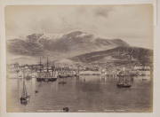 TASMANIA and NEW ZEALAND photo album with 66 albumen photo prints, sheet size predominantly 17 x 24cm; photographic views by John Watt Beatie, Stephen Spurling as well as a selection of New Zealand views by John Richard Morris, 19th century, ​album 40.5cm - 4