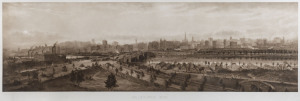 [After] Laurence William WILSON (Britain/New Zealand/Australia, 1851-1912) MELBOURNE 1906 Photogravure, panorama, caption printed in margin below image and text “Printed in Vienna” above right of image, 27.5 x 90cm (image size)