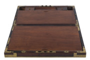 JAMES SHERWIN antique mahogany brass bound writing box with owner's name plate on the lid "Jas. SHERWIN, 1814". Born in 1788 in the rich pottery district of Staffordshire where he learnt his craft, Sherwin moved to St Petersburg in Russia in the early 182 - 2