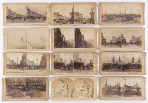 STEREO CARDS: MELBOURNE Street scenes (11), plus "Miss Ward, The Greatest Of All Lady Divers", (12 items)