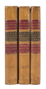 HAWKESWORTH, John (1715 - 1773) An Account of the Voyages undertaken by the order of His present Majesty for making Discoveries in the Southern Hemisphere, and successively performed by Commodore Byron, Captain Wallis, Captain Carteret, and Captain Cook, in the Dolphin, the Swallow, and the Endeavour: drawn up from the journals which were kept by the several Commanders, and from the papers of Joseph Banks, Esq; By John Hawkesworth LL.D. Illustrated with cuts and a great variety of charts