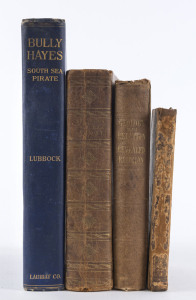 "Buffon's Natural History, Abridged." pub. by C. & G. Kearsley [1791] in a single volume (lacks several plates), "Hunters and Fishers.." by Sinnett [1846], "Geology in its relation to Revealed Religion" by Bellew [1853] & "Bully Hayes South Sea Pirate" by