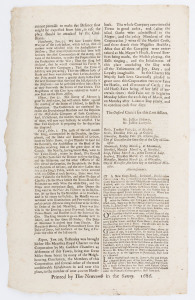 LONDON GAZETTE - ENGLAND - 1687-1688: large selection of issues between numb.2200 and 2343: plenty of interesting content including issue 2212 (Jan 27, 1687) report from Paris of a Notre Dame thanksgiving for the recovery of King Louis XIV following surgery; issue 2213 (Jan.31,1687) reports of Emeric Thokoly (Prince of Upper Hungary) had joined forces with the Turks against the Habsburgs, this issue also carries notice of an important book sale by William Cowper at the Pelican in London; issue 2
