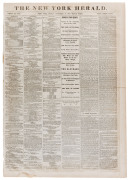 NEW YORK HERALD - CIVIL WAR ERA - GETTYSBURG ADDRESS: 1863 (Nov.20) edition with "Our Special Despatch From Gettysburg" coverage of the ceremony held on Nov.19, with details of speeches by Lincoln, Secretary of State William H. Seward, Governor Horatio Se