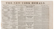 NEW YORK HERALD - CIVIL WAR ERA - GETTYSBURG ADDRESS: 1863 (Nov.20) edition with "Our Special Despatch From Gettysburg" coverage of the ceremony held on Nov.19, with details of speeches by Lincoln, Secretary of State William H. Seward, Governor Horatio Se - 2