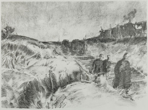 DYSON, William Henry (1880 - 1938), German prisoners, Wytschaete Road, the 31st July offensive, 1917, lithograph on "Unbleached Arnold laid paper" from a limited edition of 50 published by Vincent Brooks & Day & Son, 1917, 35 x 47cm.
