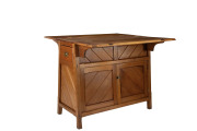 A saddle horse cabinet with folding top, kauri pine, 19th century, ​101cm high, 122cm wide, 117cm deep when opened flat. - 2