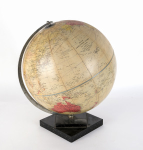 PHILIPS' 13½ inch CHALLENGE GLOBE on black bakelite base, circa 1930, 41cm high