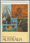 AUSTRALIA: Decimal Issues: 1966-71 Definitive issue stamp pack containing 23 values from 1c&nbsp; to $4 Navigators, placed on sale September 7th 1970, sealed as issued, unusually with the stamps more or less in their original position on the stockcard insert, 