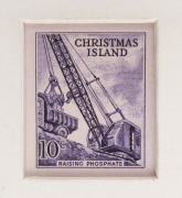 CHRISTMAS ISLAND: 1963 (SG.11-20) 2c to $1 Pictorials complete set of Die Proofs presented within individual recessed presentation cards (82x100mm), boxed 'RBA/NOTE PRINTING/BRANCH handstamps on reverse, dated between "7.2.64" & "12.2.64" and numbered "3" - 5