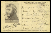20-27 February 1917 (AAMC.12) Hamilton to Melbourne flown souvenir card, carried by Basil Watson in his home-built bi-plane. With a delightful hand-written message referring to the much anticipated flight. Unusually fine condition. Cat.$600. - 2