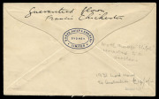 6 June 1931 (AAMC.184a) Lord Howe Island - Sydney cover, numbered #118, flown, endorsed and signed (front & rear) by Francis Chichester. The flight from Lord Howe was delayed following a typhoon which had overturned his plane, "Miss Elijah". (approx. 110 - 2