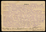 AUSTRALIA: Postal History: 1928 (Oct. 10) postcard from Friedrichshafen to Sydney with Graf Zeppelin oval 'Mit/Luftschiff LZ127/befÃ¶rdert' handstamp in blue, bearing 1928 2Rm Graf Zeppelin for airmail surcharge to US and 15pf UPU postcard rate, 'MIT LUFT - 2