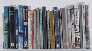 SHIPS & WATER NAVIGATION: library of titles incl. "Cunard - a Photographic History" by McCutcheon, "The Long Haul - Ships of the England-Australia Run" by Fitchett, "River of Light - Monet's Impressions of the Seine", "Mariners are Warned - Stokes and HMS Beagle in Australia 1837-43" by Horden, "Pioneering Pathways" (development of Mannum river port) by Rod Williams (signed), "Hospital Ships" by Goodman, "Austalian Shipwrecks" by Bateson & "New Zealand Shipwrecks" by Ingram, amongst others. Good