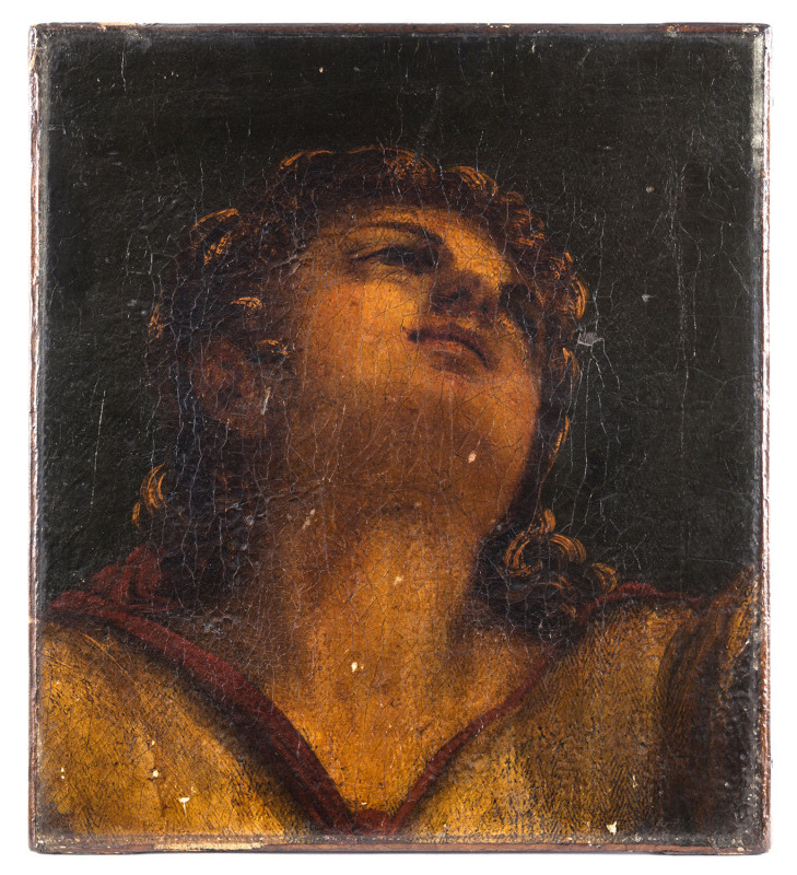 ARTIST UNKNOWN (18th century European), religious portrait, oil on canvas, ​40 x 35cm