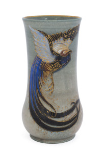 ROYAL DOULTON "Titanium" phoenix vase, circa 1925, stamped "Royal Doulton, England, Made In England", 18cm high
