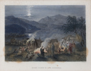 JOHN SKINNER PROUT (1805-1876), I.) Diggers On The Road To A Rush, II.) Night Scene In The Diggings, JAMES CHARLES ARMYTAGE (1820-1897), III.) Concordia Gold Mines, J.J. CREW (engraver), IV.) The Quay Hobart Town, coloured engravings, 17 x 20cm each - 3
