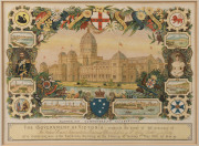 FEDERATION Australian Commonwealth Celebration Government of Victoria illuminated invitation to Mr ARTHUR PARKER and Lady, Tuesday 7th of May, 1901 (21 x 28cm). Together with an associated thank you letter from the Government of Victoria, ​18th Sept. 1899