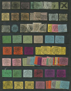 ITALY: Italian States accumulation on hagners with mix of genuine issues, reprints and forgeries including issues from Modena, Naples, Parma, Papal States (with genuine issues on piece), Romagna, Sardinia including 1855-63 3l unused (guarantee h/s, Cat &sbquo;&not;