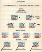 AUSTRALIA: Other Pre-Decimals: 1962-65 & 1966-69 specialist used collections with focus on Helecon/Non-Helecon paper types & varieties incl. 8d Tiger Cat "Weak Entries" (4), 1962 5d Inland Mission numerous annotated varieties, 5d Churchill "Retouch below - 4