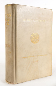 KITSON, Arthur (1859 - 1937) Captain James Cook R.N., F.R.S. "The Circumnavigator" [John Murray, London, 1907] 1st edition; pp. xvi, 526 (last colophon), [2 (pubs. cat.)], with 20 illustrations + a folding map. Specially rebound in vellum with gilt emboss