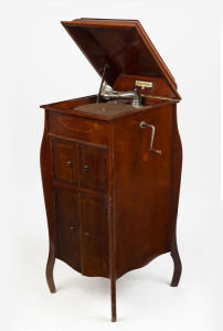 FULLOTONE upright gramophone in timber case, circa 1920s, ​101 cm high