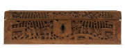 A Chinese glovebox, carved sandalwood, Qing Dynasty, 19th century, ​7cm high, 24cm wide, 9.5cm deep - 2